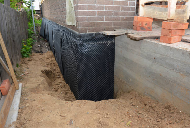 SJ Waterproofing Pros technician performing targeted Vapor Barrier Installation assessment in Leonardo, NJ